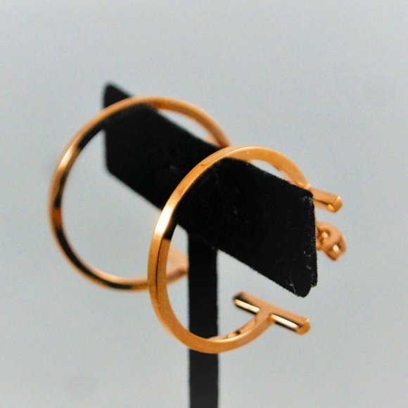 Jewelry - Cut Hoop Earrings | Rose Gold - New!